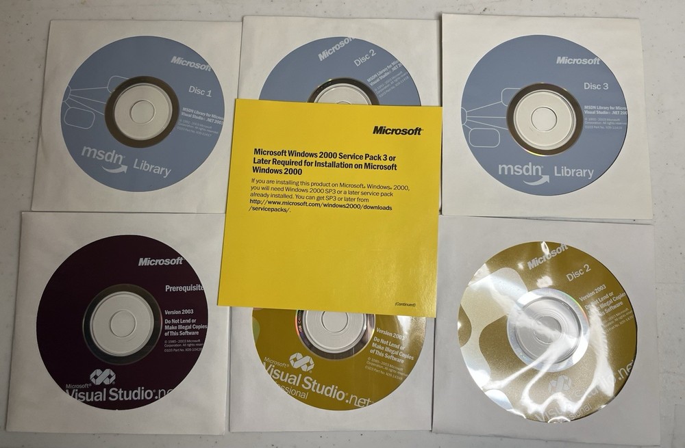 Microsoft Visual Studio .NET Professional 2003 FULL RETAIL SET + FACTORY SEALED