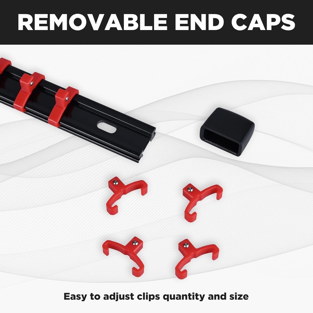 Socket Organizer, 1/2-Inch Drive Heavy Duty Socket Holder Kit ABS, Socket Rail 1