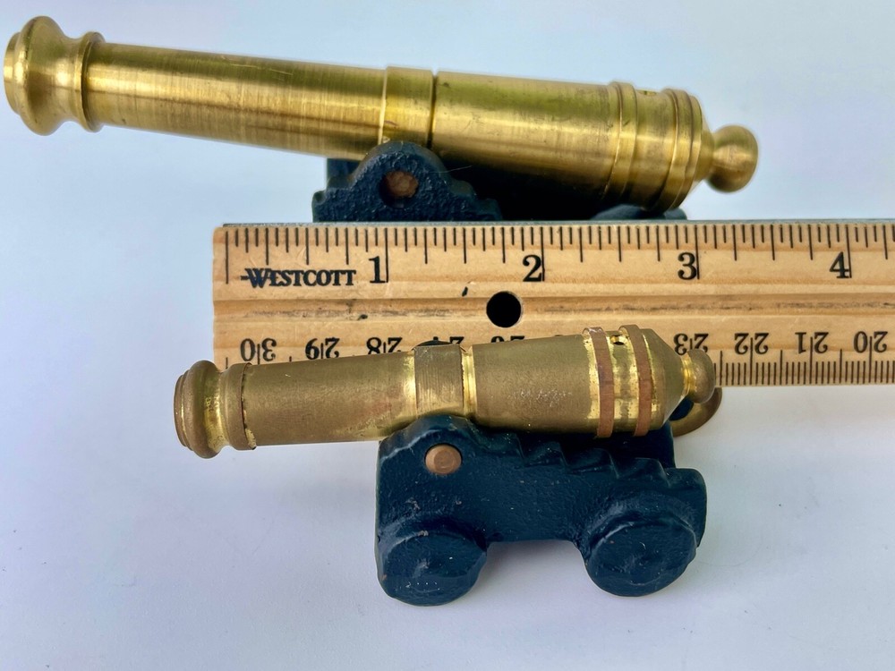 Toy Miniature Cannons Brass and Cast Iron. 2