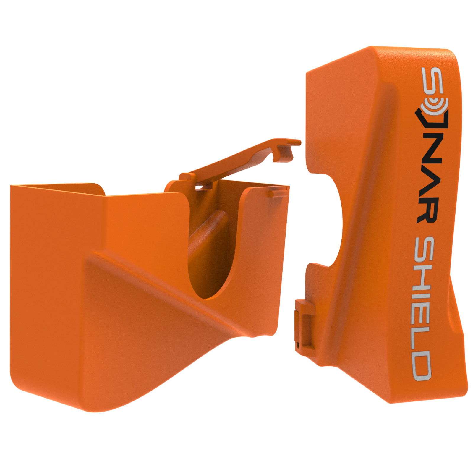 Garmin LiveScope Plus LVS34 Transducer Cover by Sonar Shield (Orange)