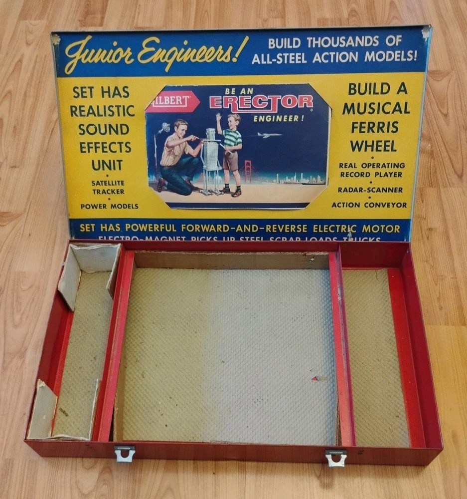 Gilbert Erector Set No. 10073 Musical Ferris Wheel Case, Manual and Inserts