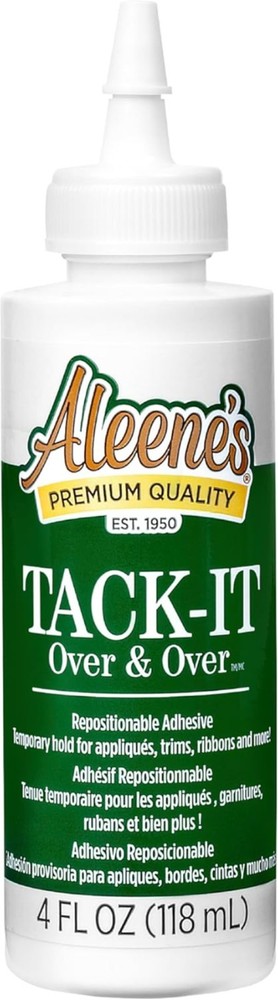 Aleene's Tack-It Over & Over 4oz - Versatile Non-Toxic Repositionable Adhesive