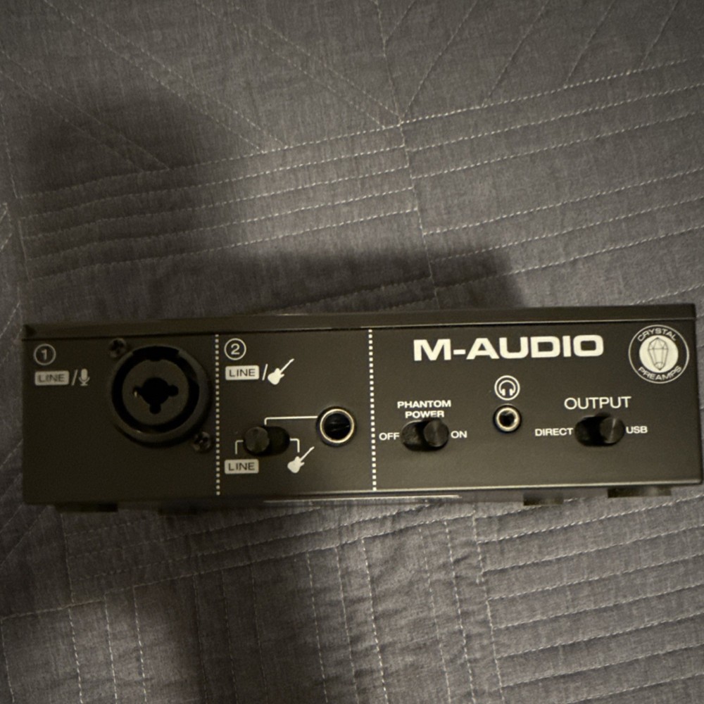 M-Audio M-Track Solo USB Audio Interface, 2 Channels, Phantom Power