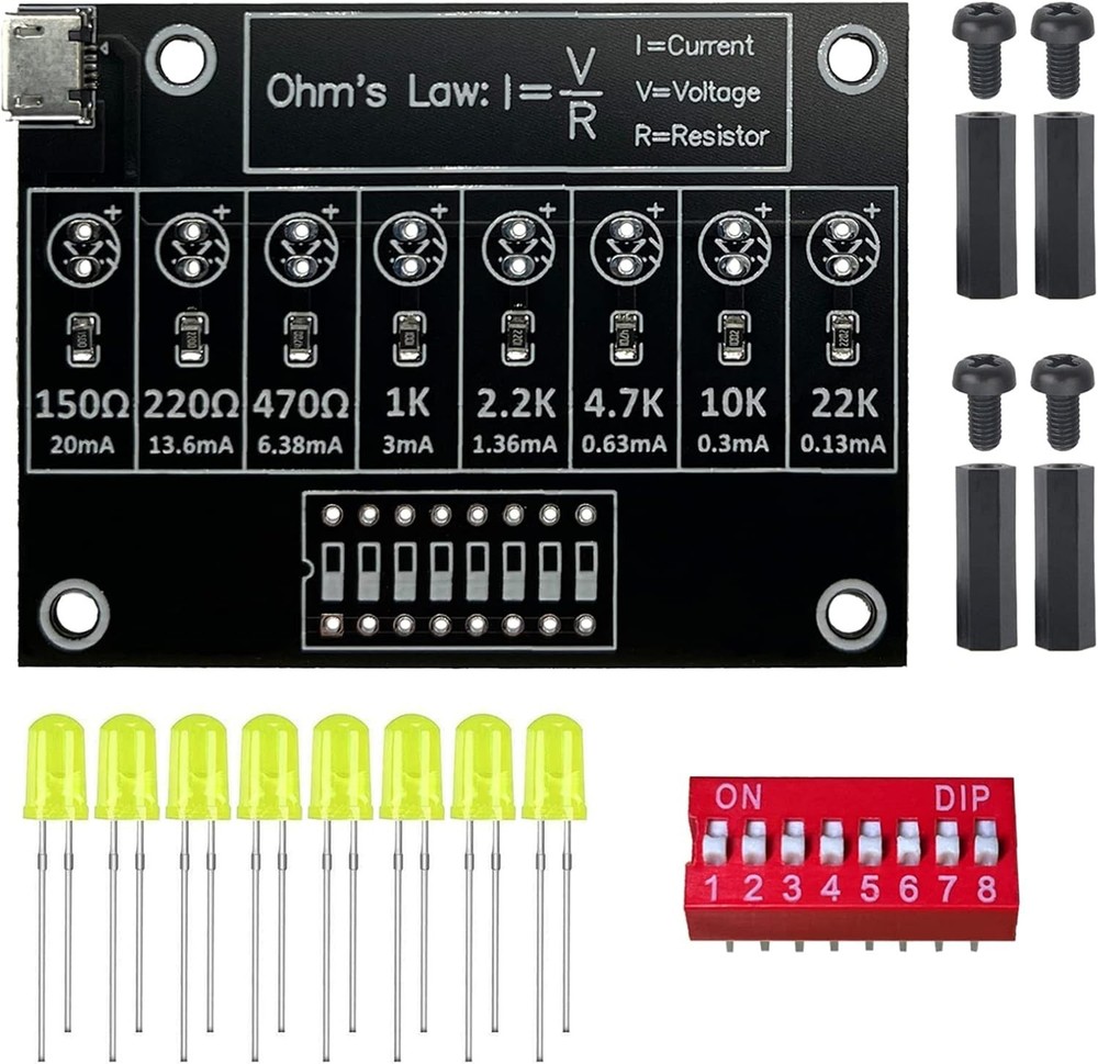 Soldering Practice Kit DIY Practical Electronic Circuit Project Resistor Trai...