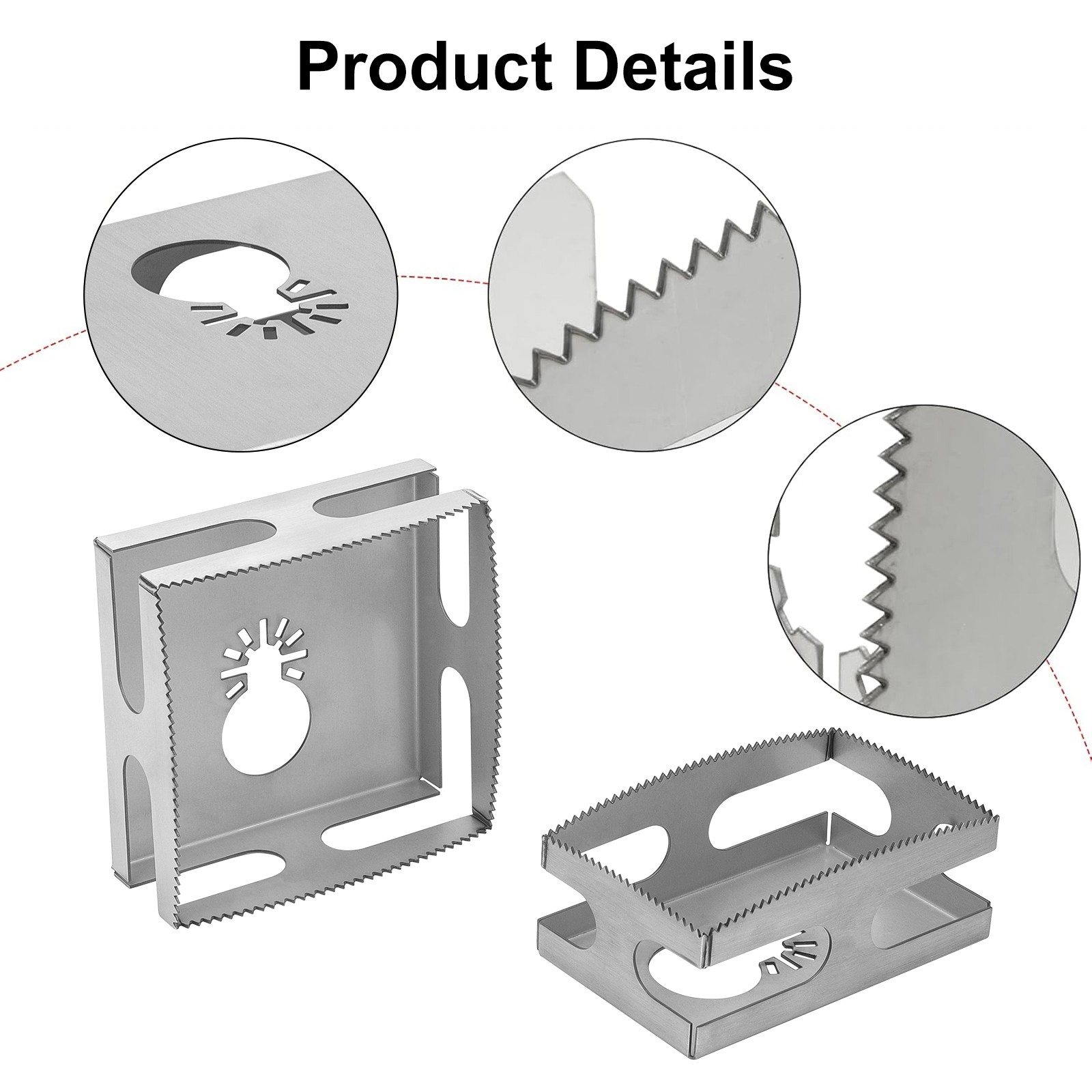 2Pcs Square Slot Cutter for Dewalt Oscillating Multi-Tool Drywall Outlet Cutter