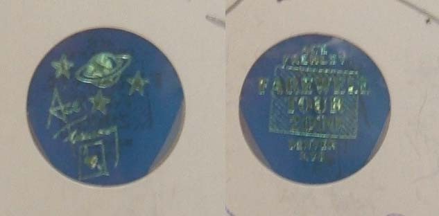 KISS - ACE FREHLEY - VINTAGE FAREWELL 2000 TOUR DENVER CONCERT TOUR GUITAR PICK