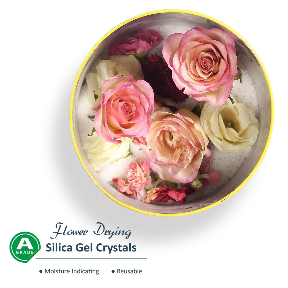 Silica Gel Crystal for Flowers Drying, Fine Crystals, Color Indicating, Reusable
