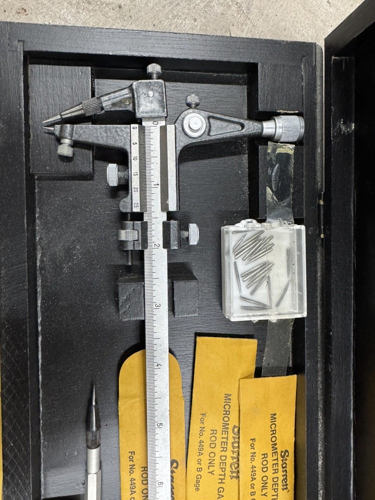 Starrett 449 12” Caliper w/ Case & Box Needle