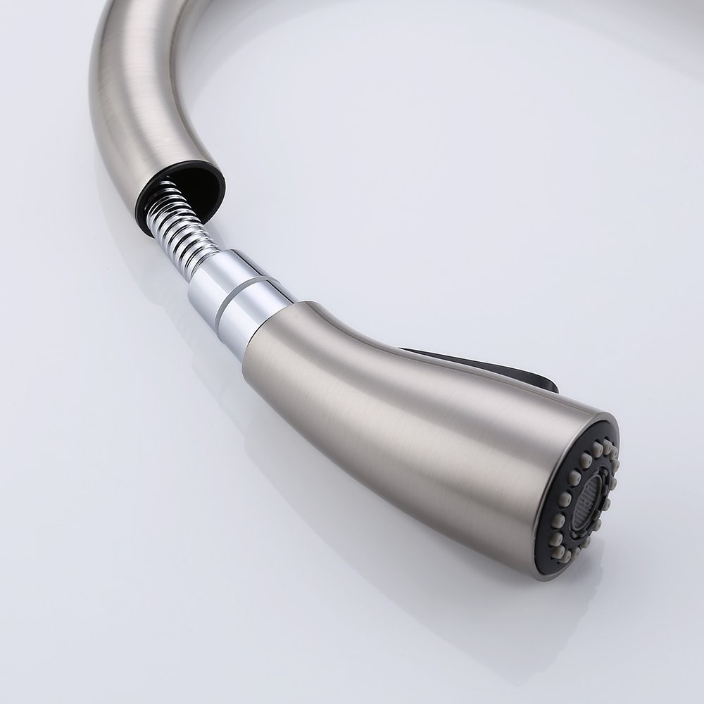 Weirun Kitchen Sink Faucet Pull-Out Spray Head Replacement Brushed Nickel