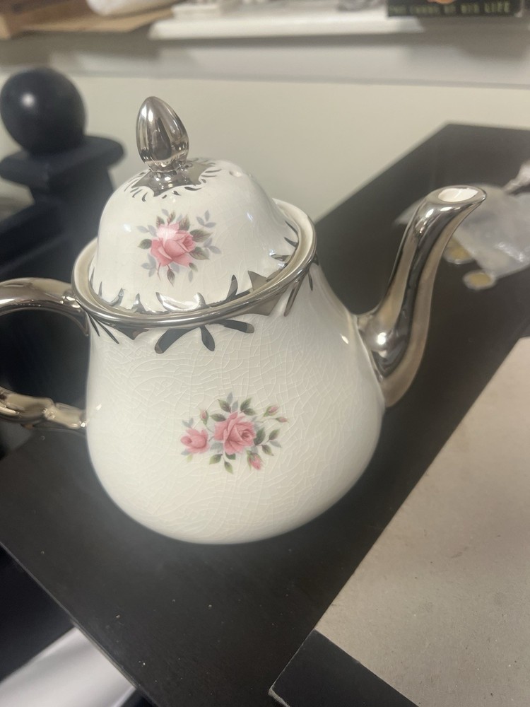 Silver Wedding 25 Years Anniversary Tea Pot