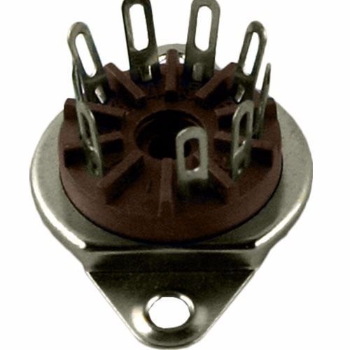 NEW - 9 Pin Belton Socket, Bottom Mount Micalex .75" chassis hole