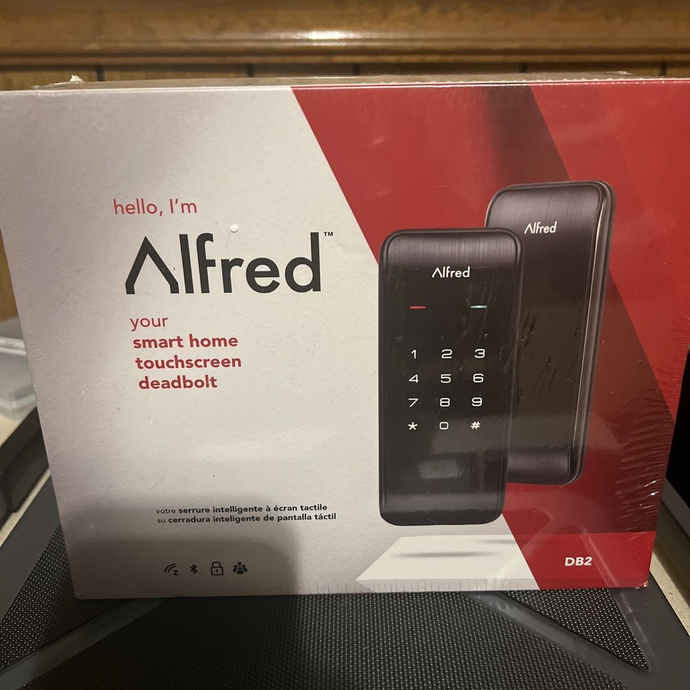 Alfred DB2 Smart Home Touchscreen Deadbolt Lock Black Network Ready New!