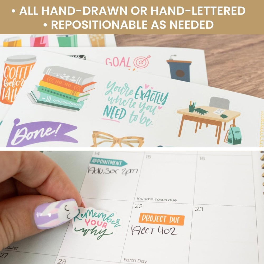 bloom daily planners Student Planner Stickers - 8 Sheets / 672 Multi