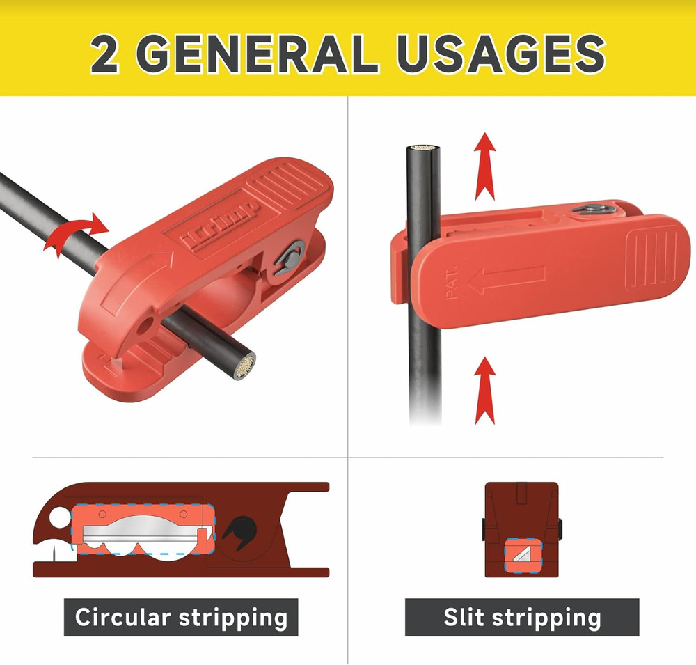 round Cable Stripper for AWG 12 to 4/0, Adjustable Cable Jacket Stripper,Wire St