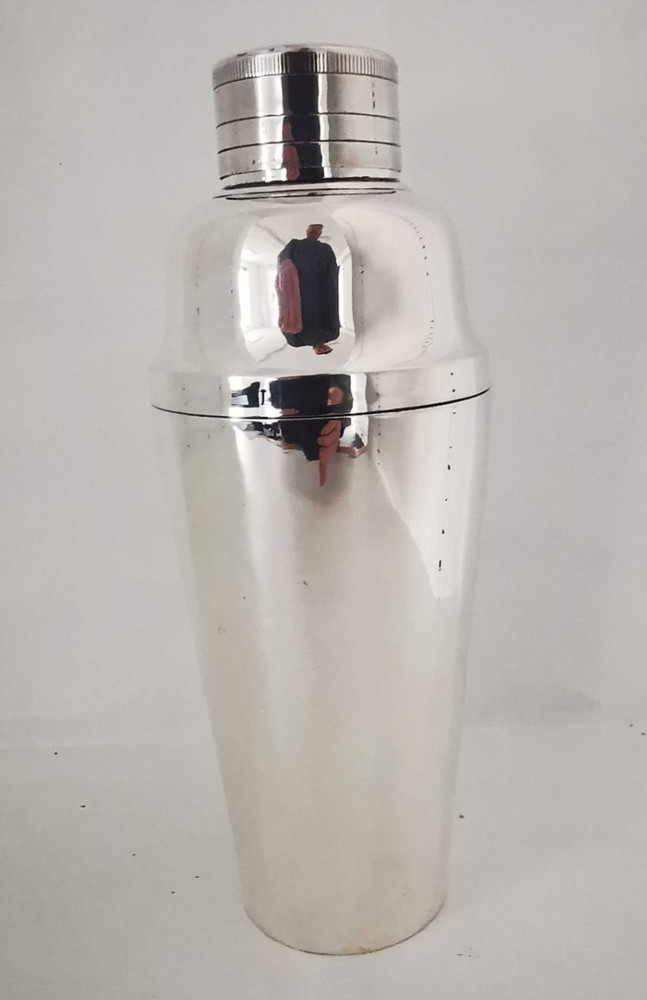 Fine Antique Solid Silver 3pc Cocktail Shaker - Mauser C.1899.