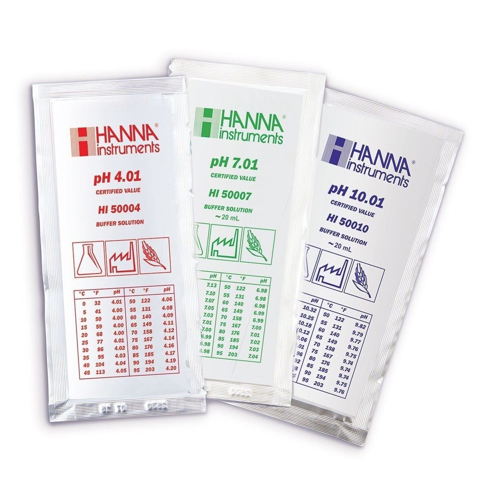 PH Calibration Buffer (Combo Pack) 4.0, 7.0, 10.0 - Hanna Instruments