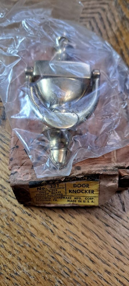 VINTAGE BALDWIN BRASS 4'' DOORKNOCKER #331