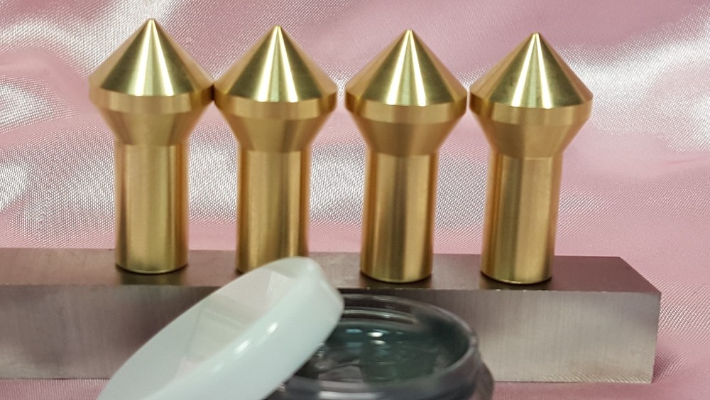 Gunsmith Tools - 4 Brass Muzzle Laps - Rifle Or Pistol Crowning+Lapping Compound