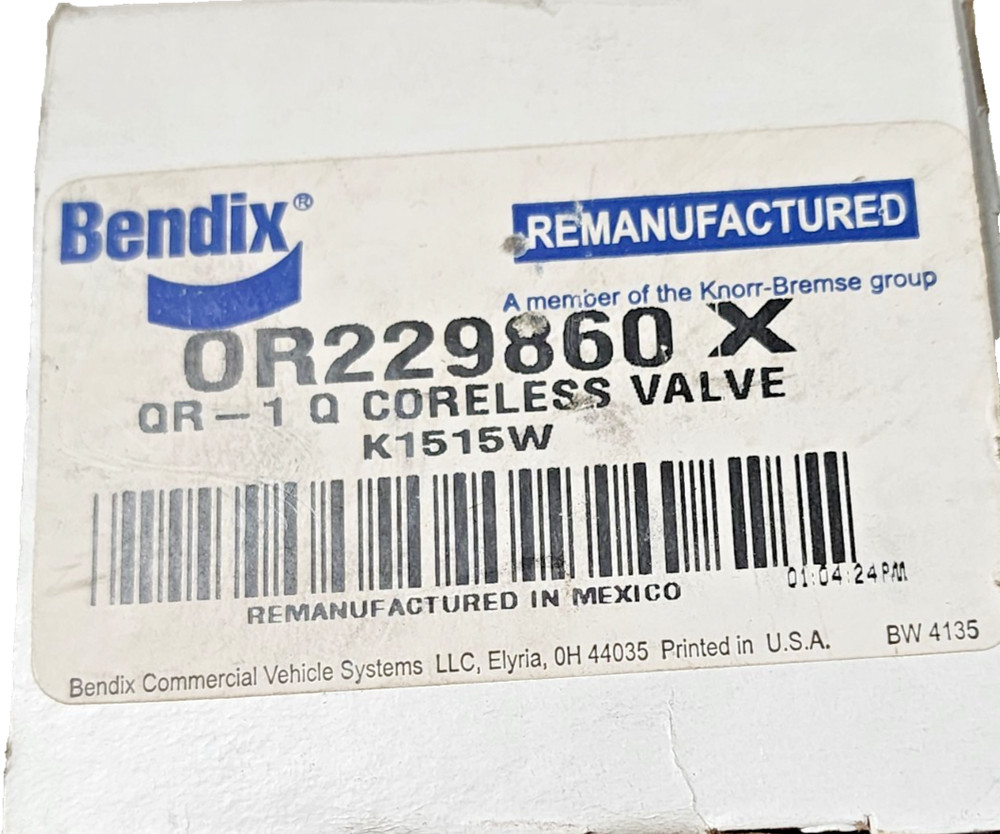 GENUINE Bendix 229860X Quick Coreless Valve Type QR-1