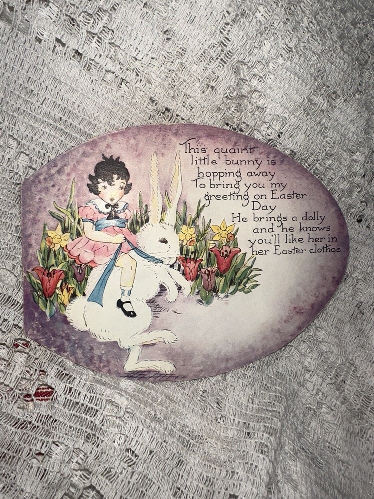Early 20th Century Easter Paper Doll Card