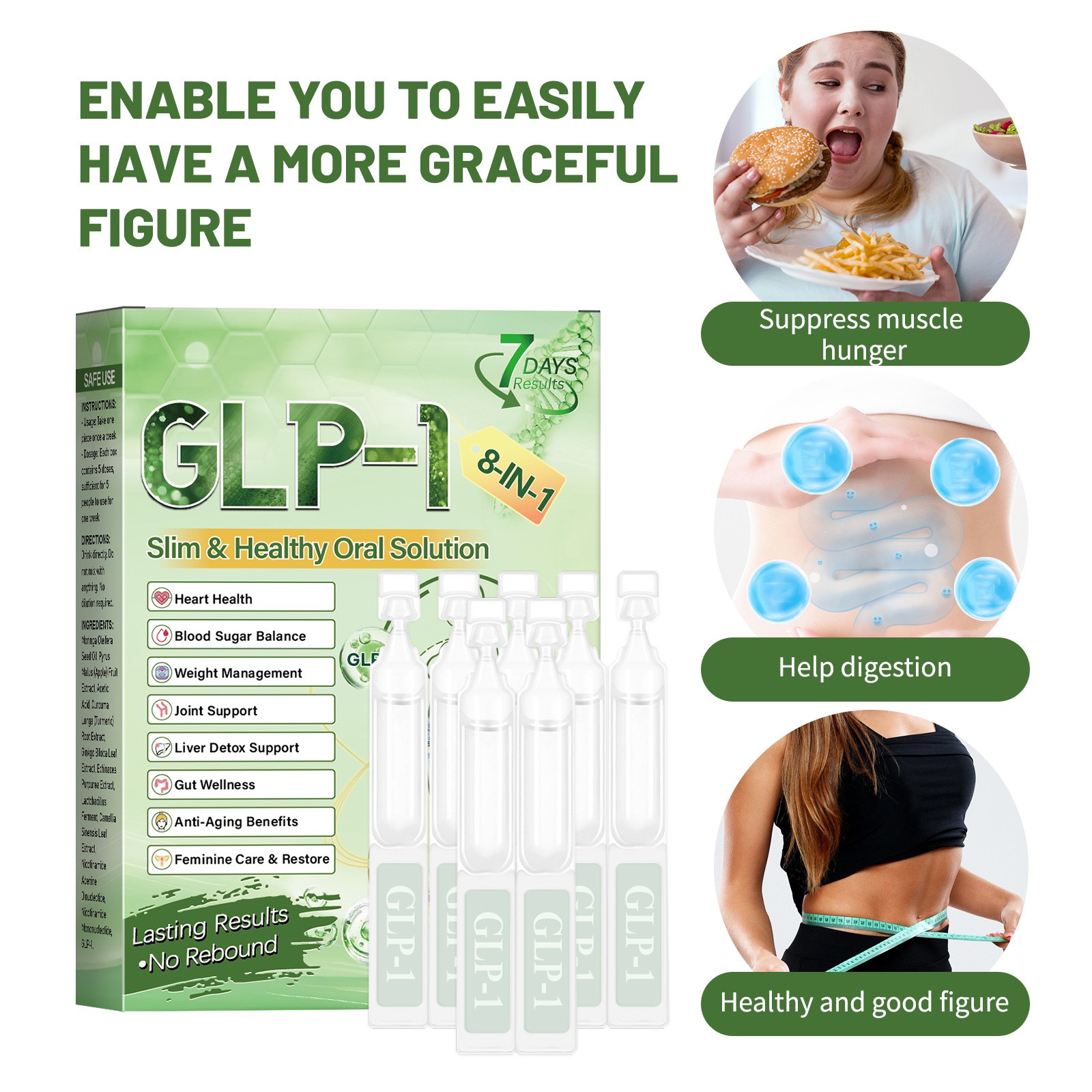 gl-18-in-1 Slim Healthy Oral Solution,Advanced Supplement Liquid Drops