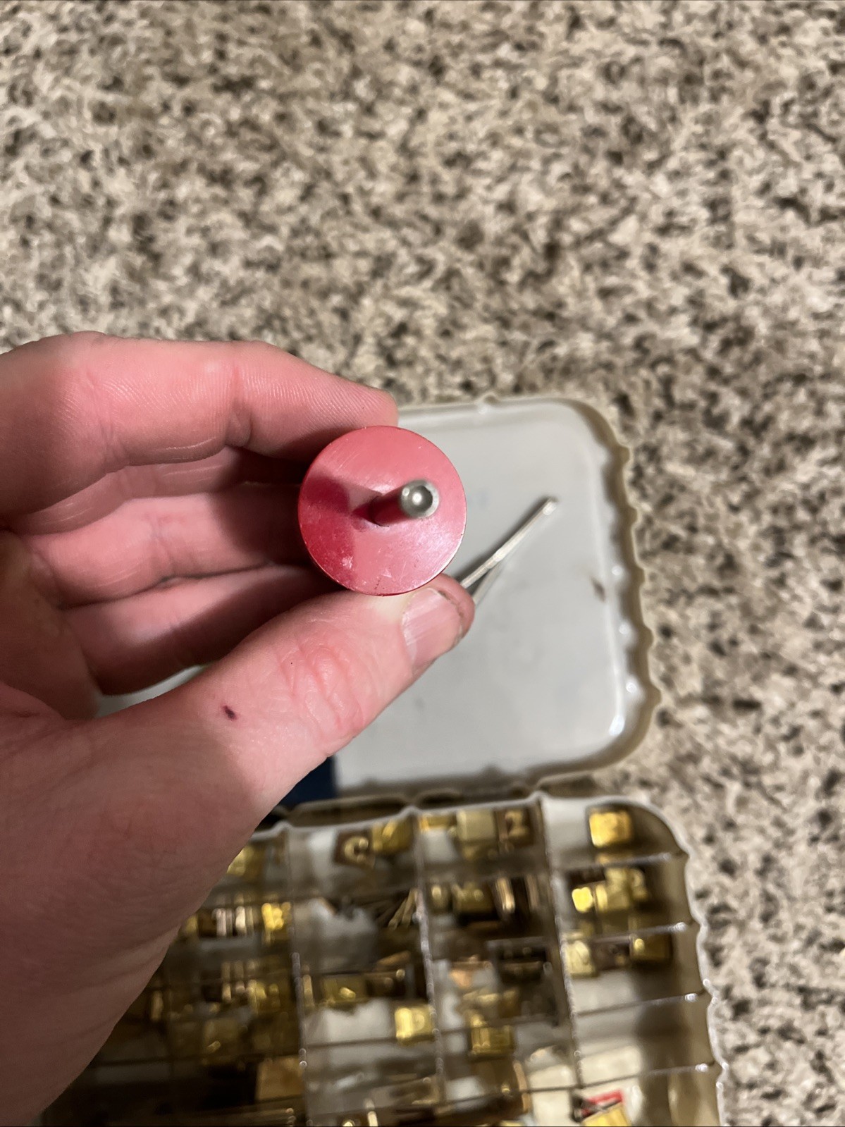 Vintage Samsonite Metal Initial Luggage Tags Initialgrams 1/2” Kit