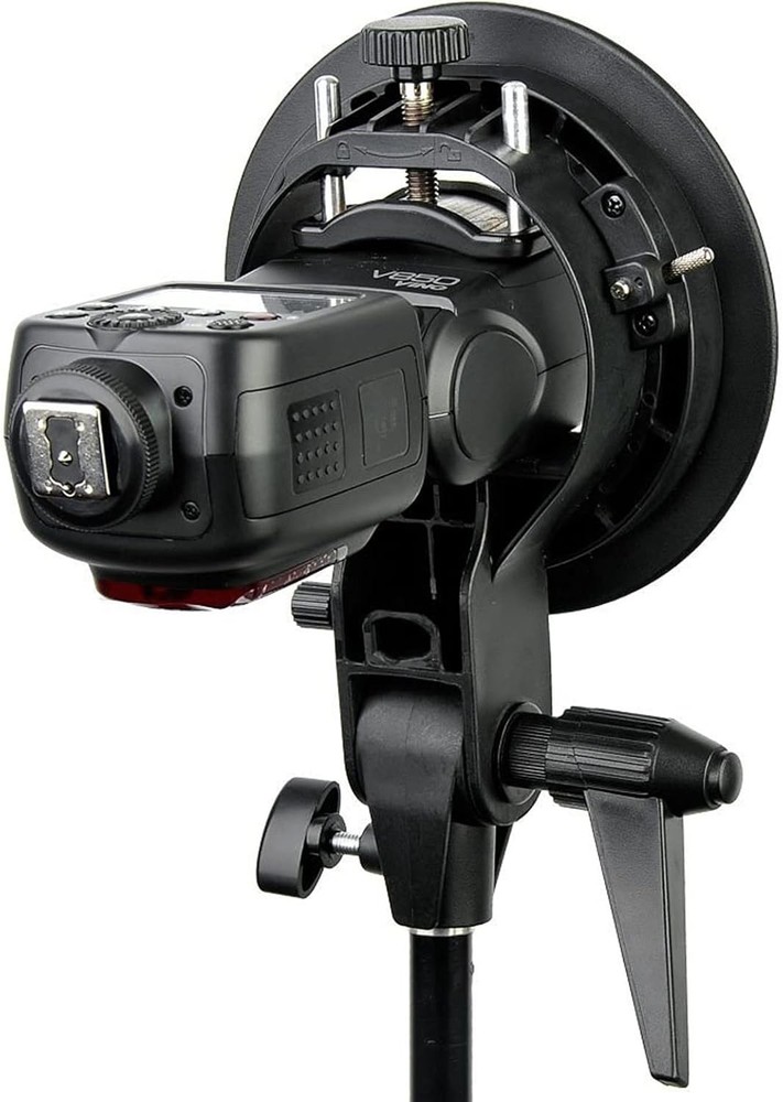S Type Bracket Bowens Mount Holder for Speedlite Flash Snoot Softbox Honeycomb a