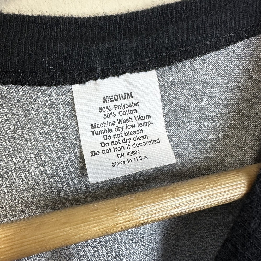 Vintage Original KISS Asylum Raglan Band Shirt Medium 85 - 86 Baseball Style