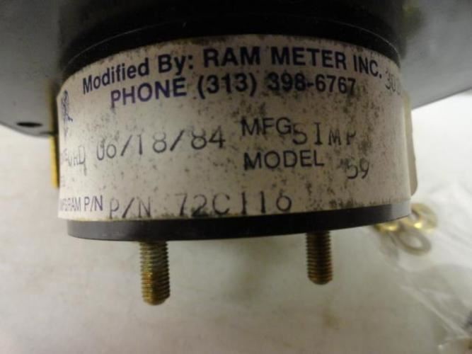 199066 Old-Stock; Simpson 72C118 Panel Meter; Model 59