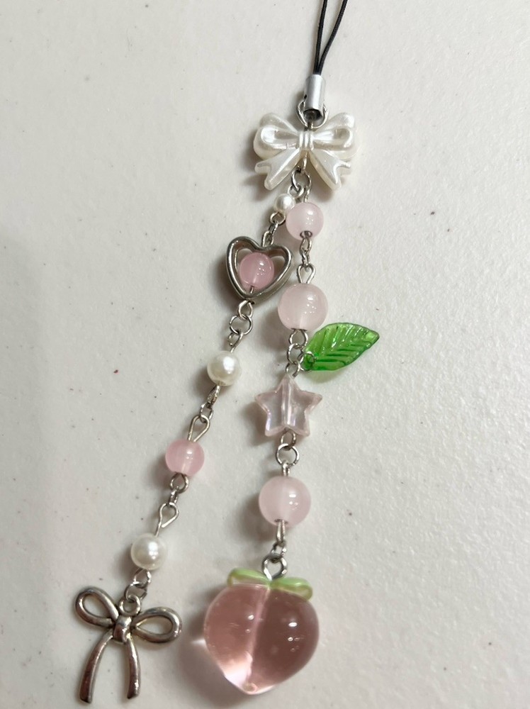 Peach Phone Charm