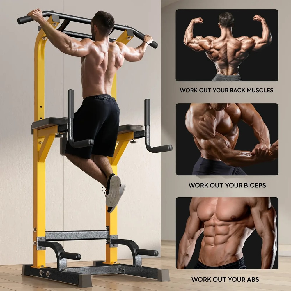 Adjustable Power Tower – Pull-Up & Dip Station