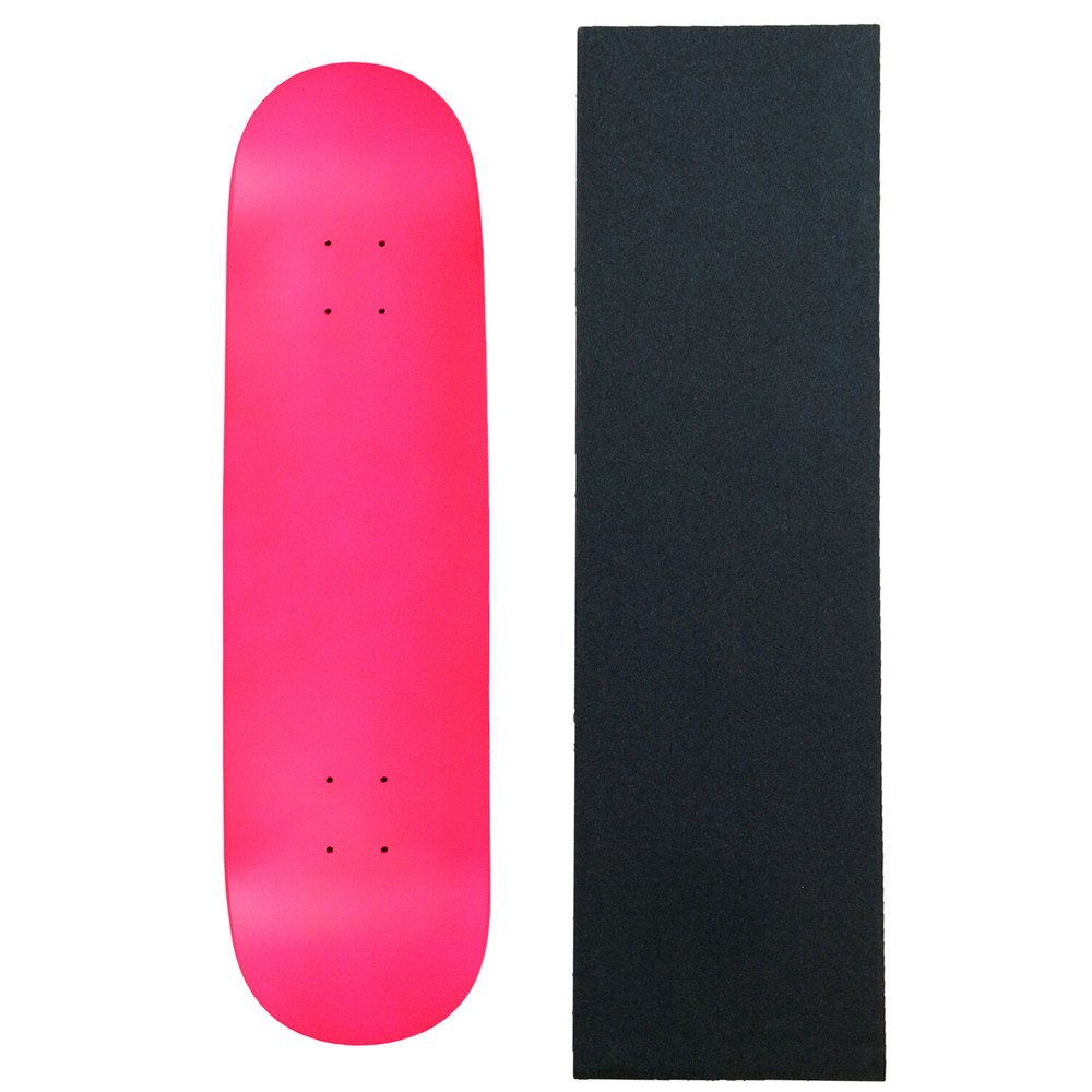 MOOSE Blank Skateboared Deck 7.75" NEON PINK - With Griptape