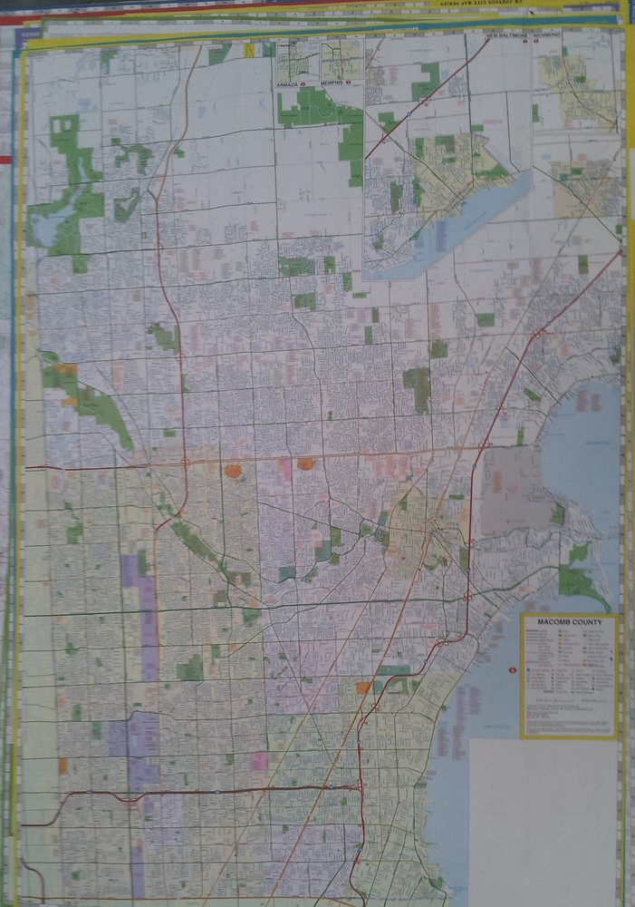 Macomb County 27 x 39 Laminated Wall Map (GMJ)