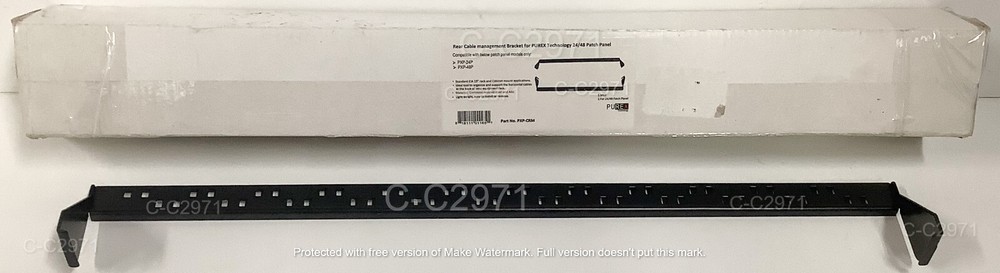 Purex Rear Cable Management Bracket for PUREX Technology 24/48 Patch Panel - NEW