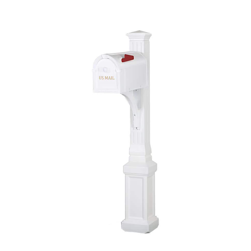The Lexington Mailbox and Post Kit, White
