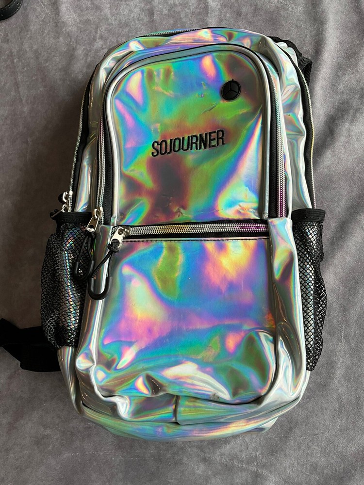 Sojourner Silver SLIM BACKPACK Pack Hiking Running Biking As Is Read