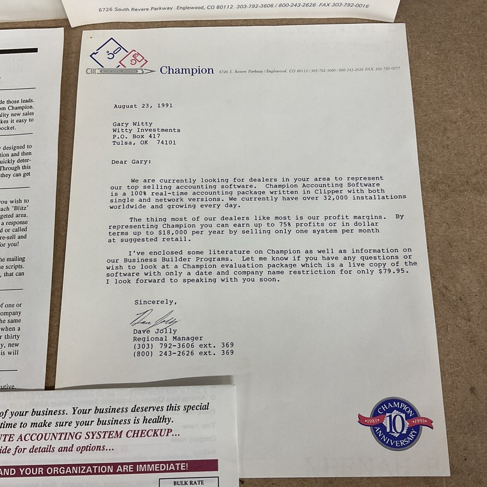 Champion Accounting Software Business Builder Program Vintage Computing