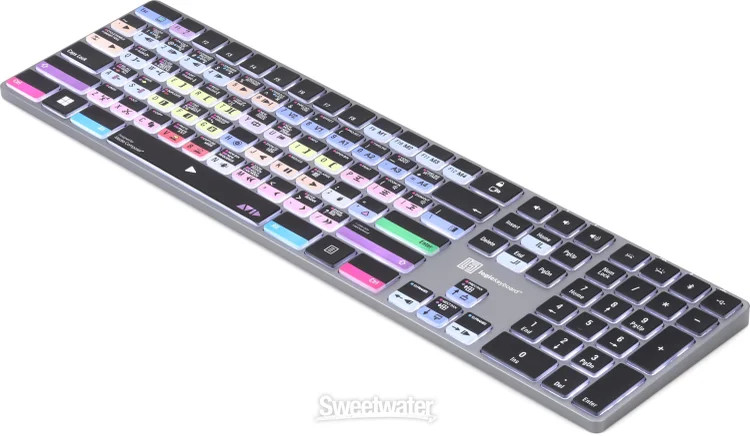 LogicKeyboard Titan Wireless Backlit Keyboard for Avid Media Composer - Windows