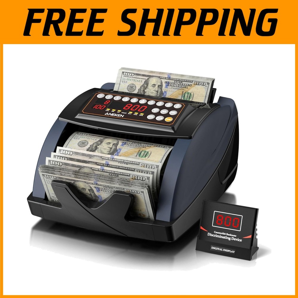 Money Counting Machine with Batch Function, External Display