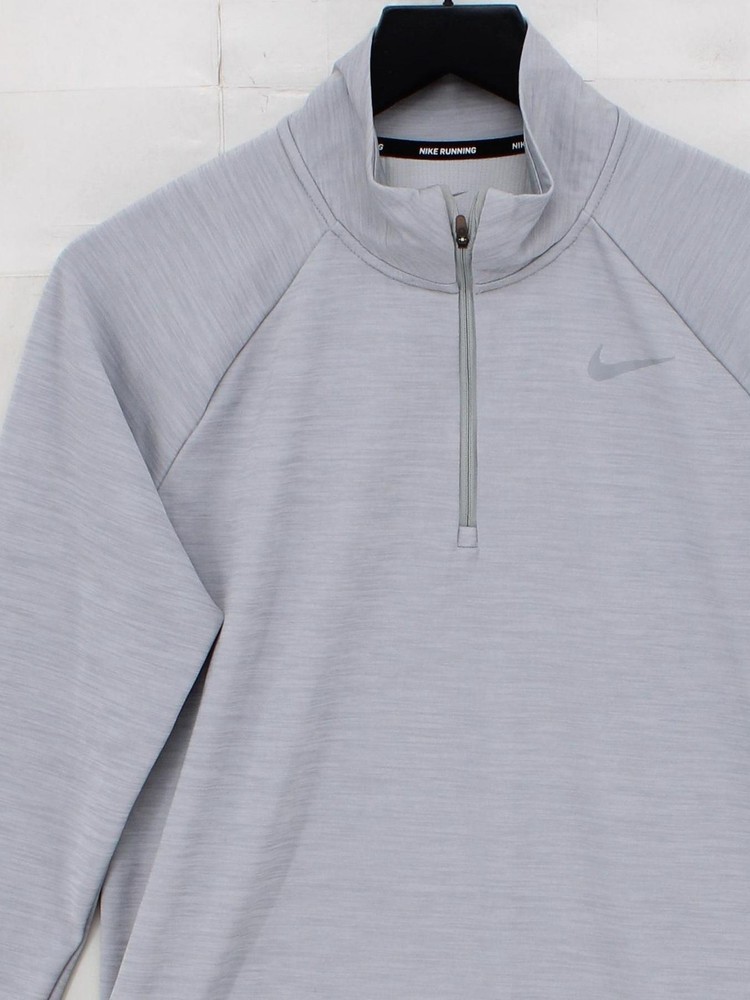 Nike Men's Loungewear M Grey 100% Polyester Mock Neck Basic