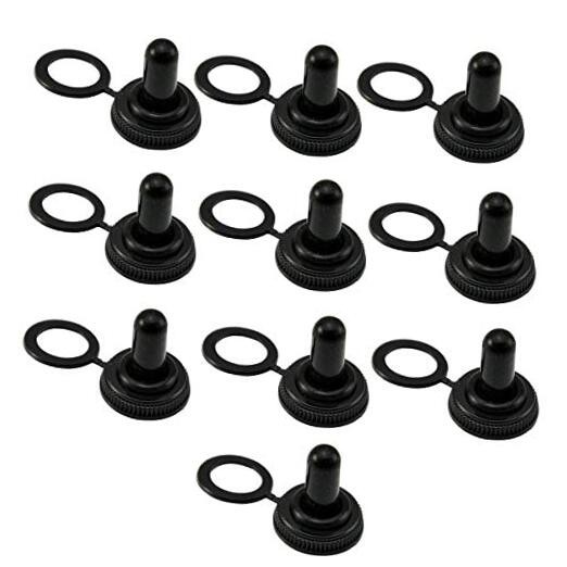 10x 11mm 7/16" Rubber Toggle Switch Boot Weatherproof Cover