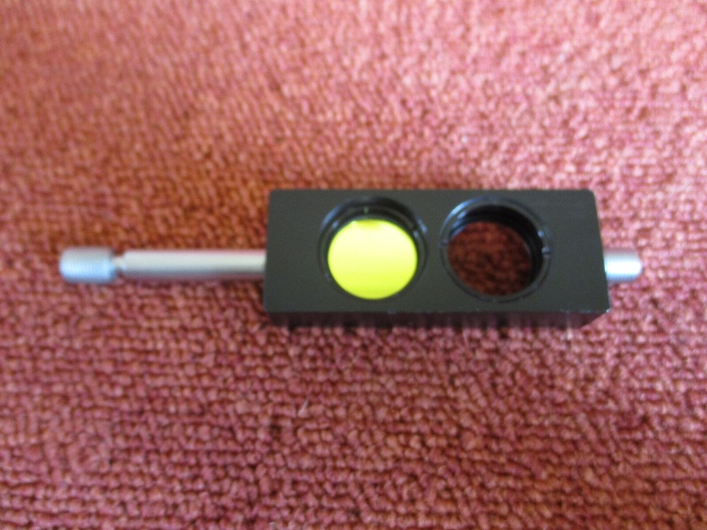 Olympus microscope fluorescence filter slide.