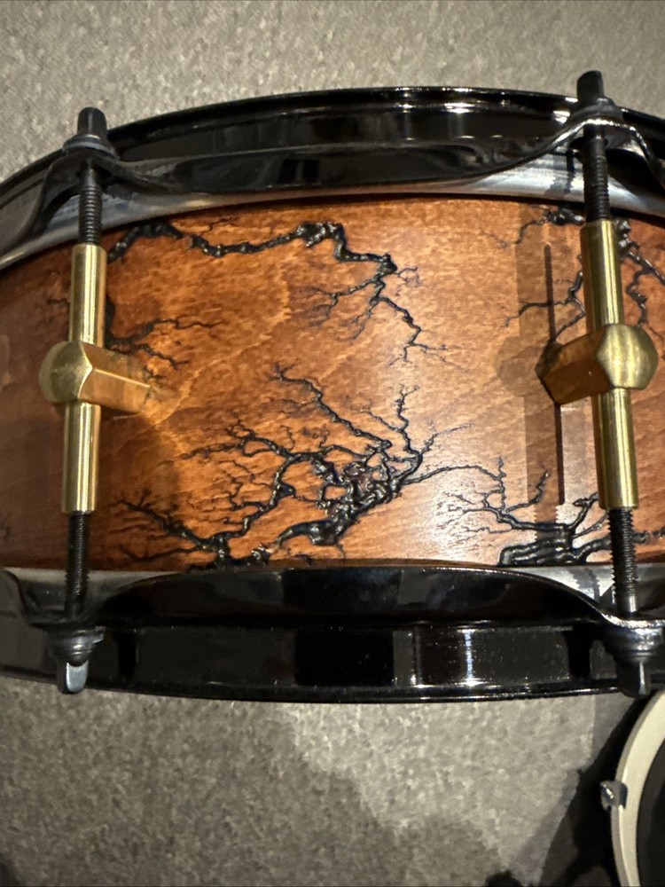 Noble & Cooley 5x14” Maple Solid Shell Limited Fractal Pattern Snare Drum NICE!!