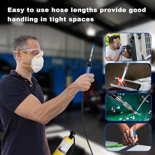 3' Hose MAP/MAPP Gas Soldering Mini Pen Torch Kit Multi-Function Pro Full Kit