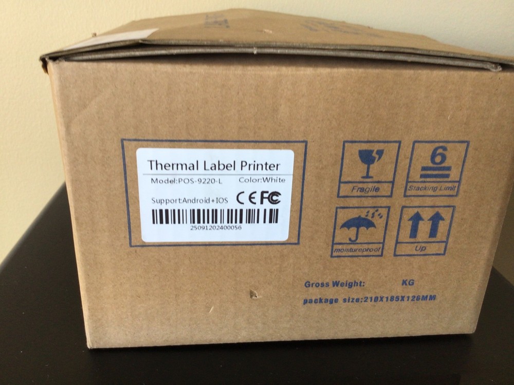 Barcode Label Printer Model POS-9200-L White Android + IOS + 2 Rolls 400 Labels