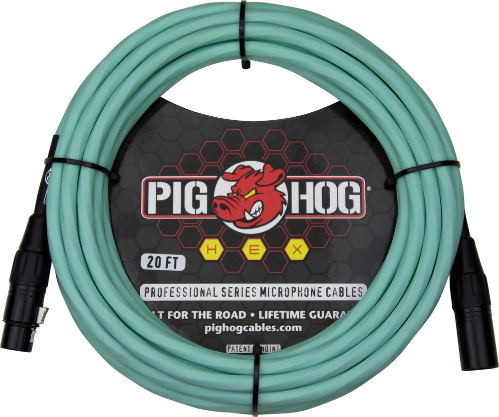 PIG HOG HEX MIC CABLE 20'