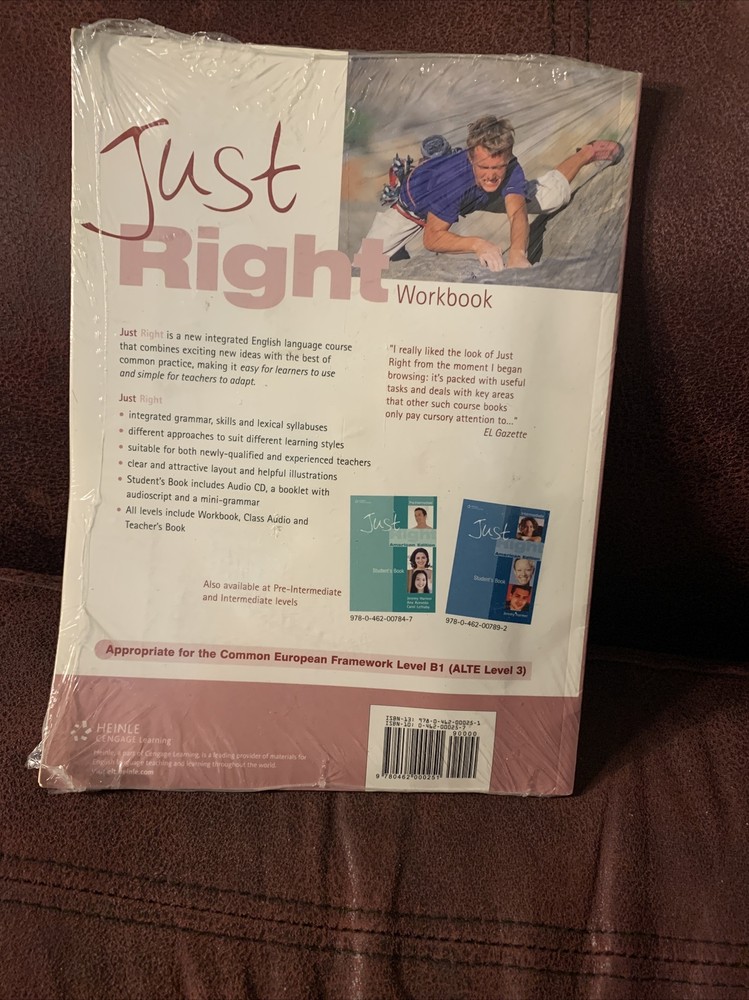 JUST RIGHT UPPER INTERMEDIATE With CD Workbook AMERICAN EDITION New