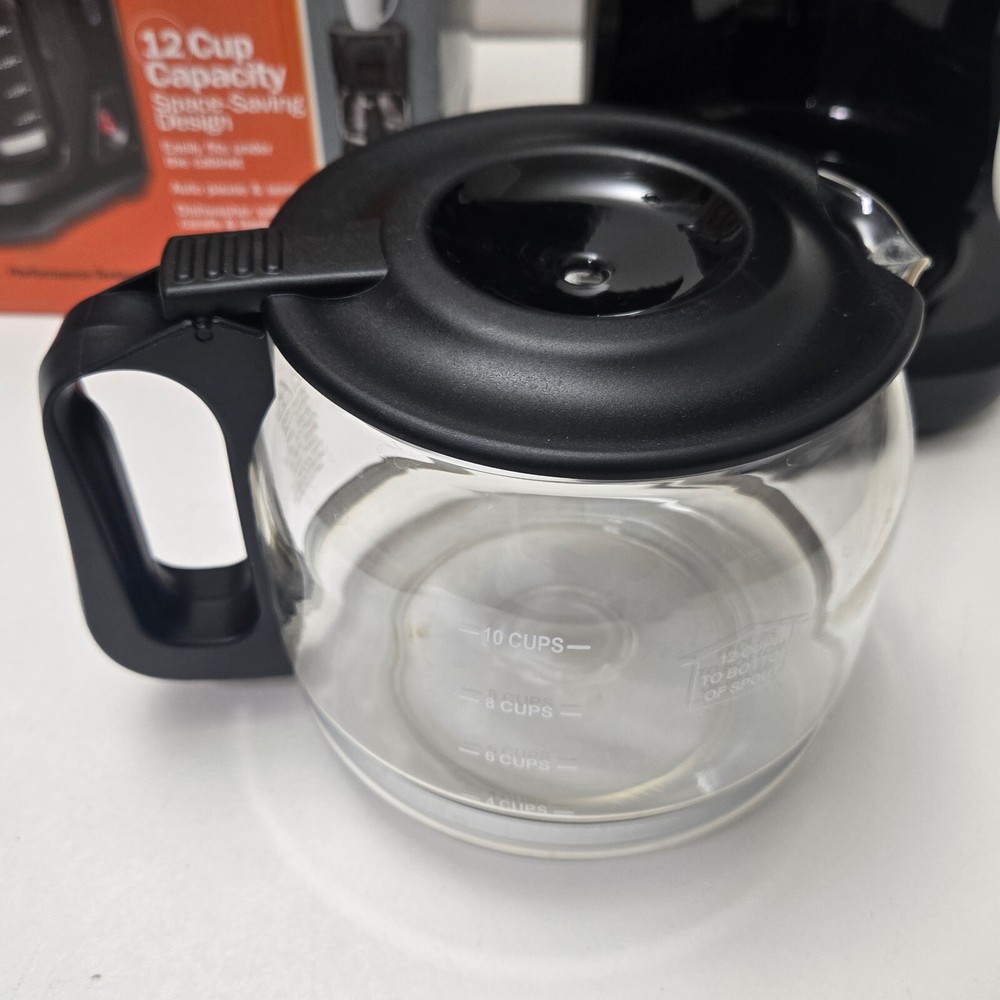 Proctor Silex 12 Cup Durable Compact Coffee Maker Glass Space Saving Auto Pause