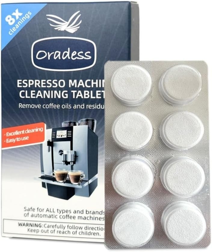Oradess Espresso Machine Cleaning Tablets 8x Cleaning