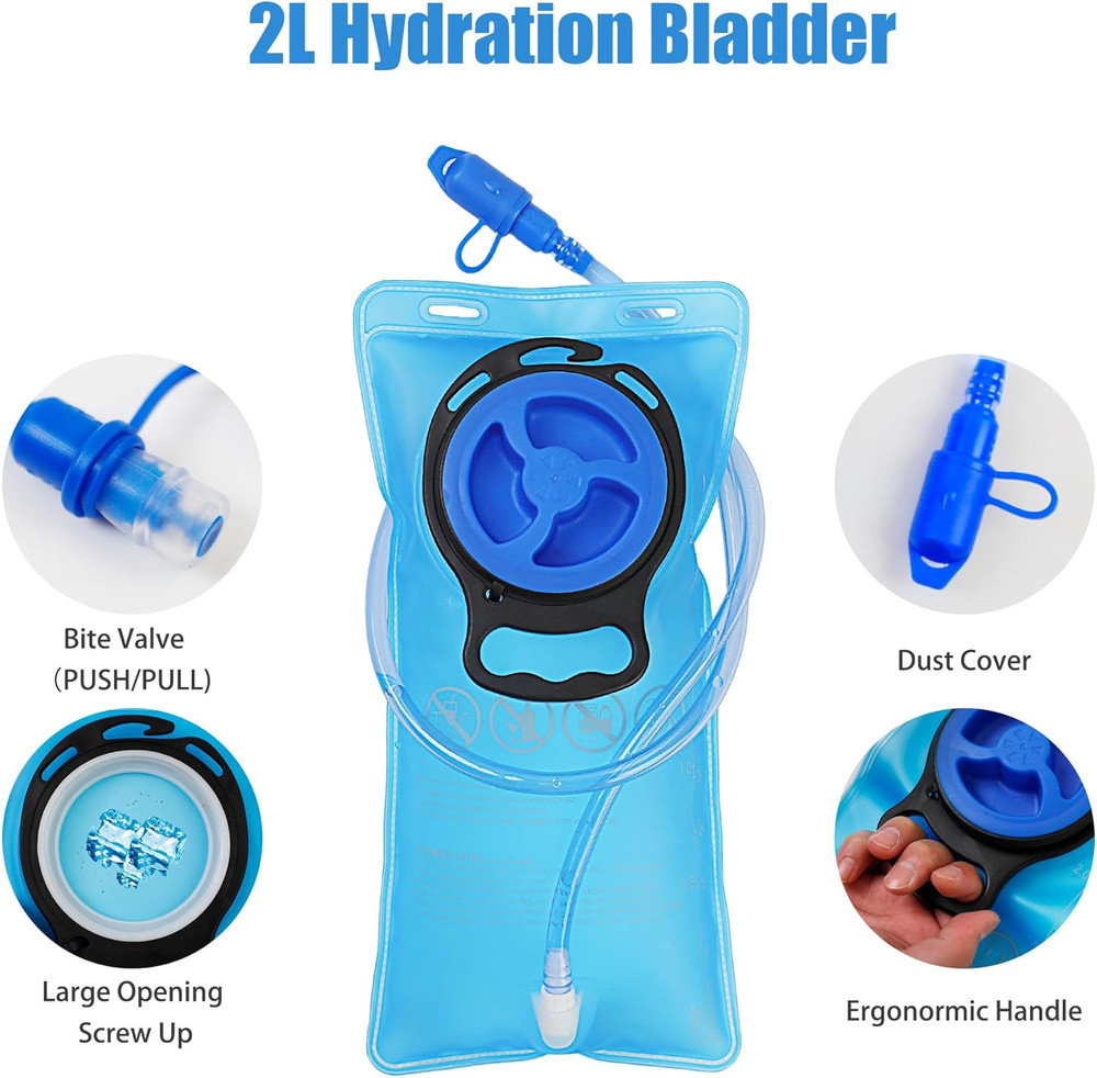 Hydration Backpack with 2L Hydration Bladder Water Backpack for Hiking Hydration